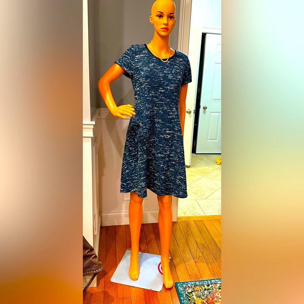 Talbots Navy Short Sleeve Dress